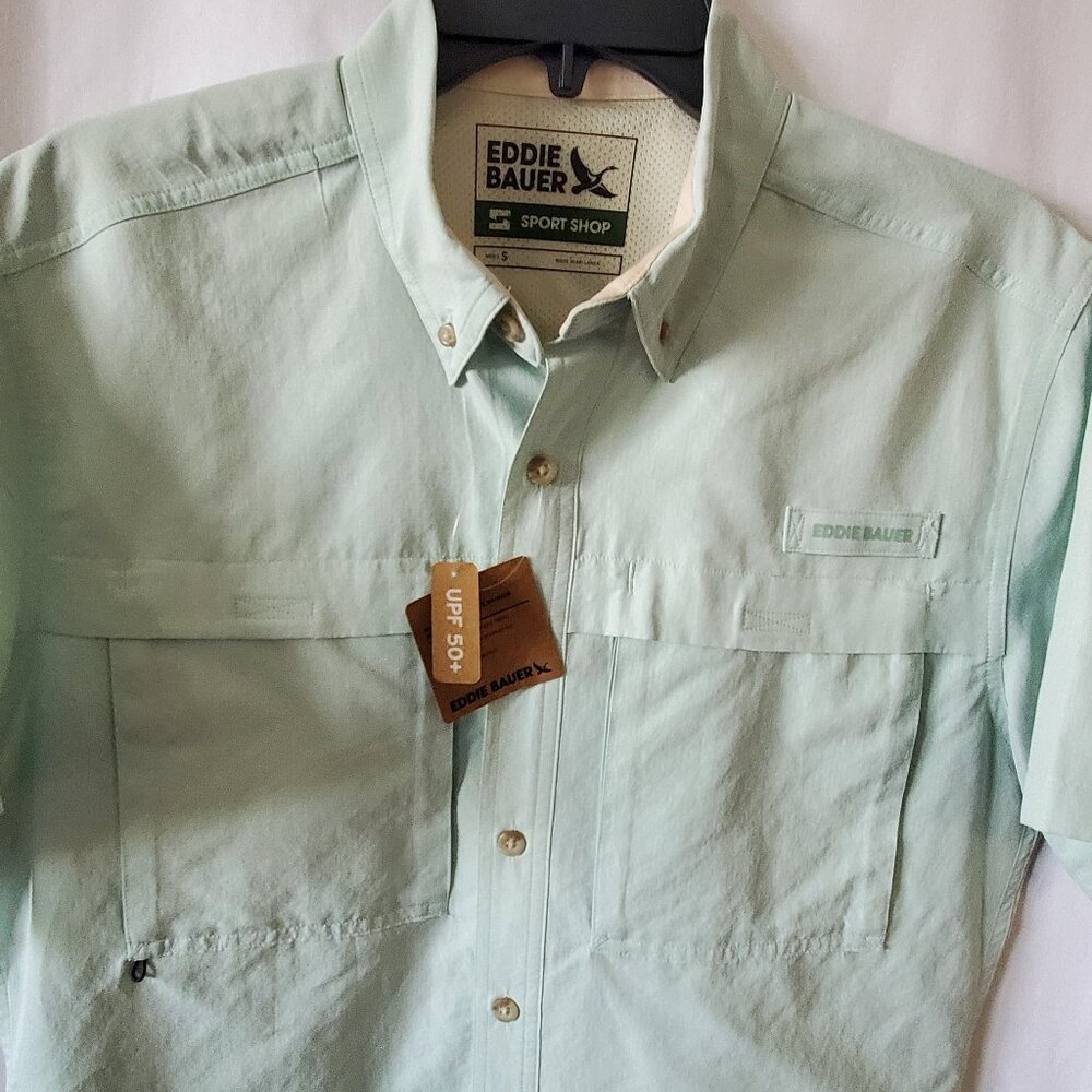 SALE! Men's Eddie Bauer Rainer Ripstop Shirt - UPF 50+ Size: S Great Gift! NWT! - Picture 6 of 10